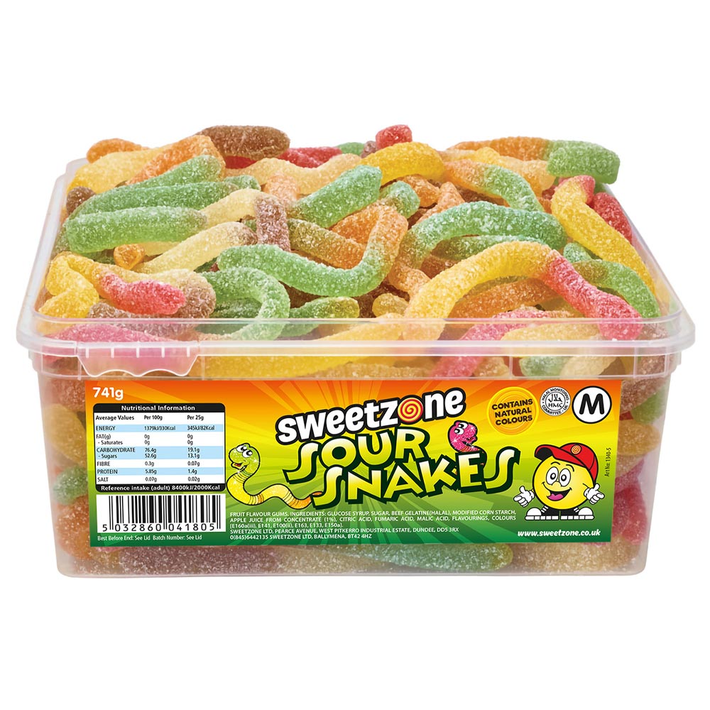 Sweetzone Sour Snakes Tub