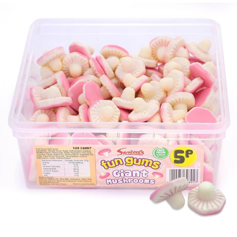 Swizzels Fun Gums Giant Mushroom Tub