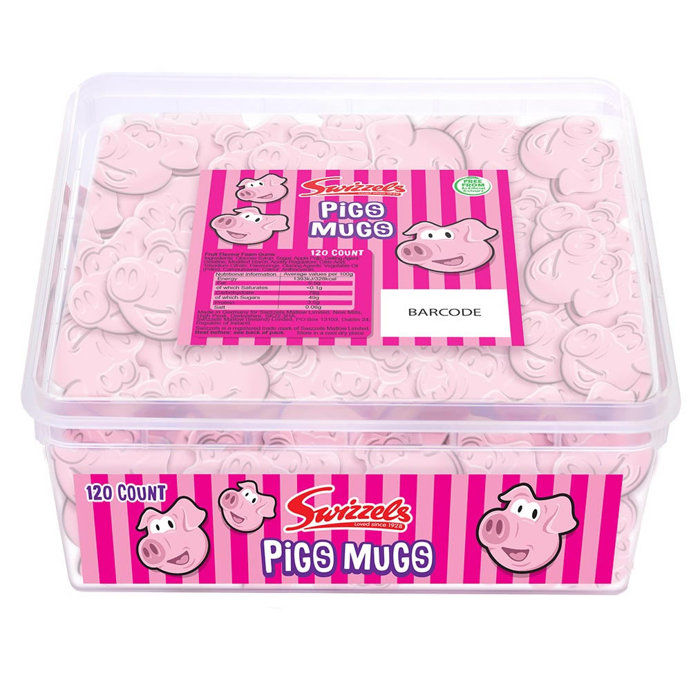 Swizzels Pigs Mugs Sweet Tub 576G