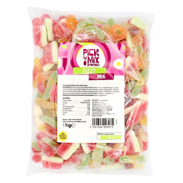 1kg Premium Fizzy Mix - Pick n Mix Sweets Bag