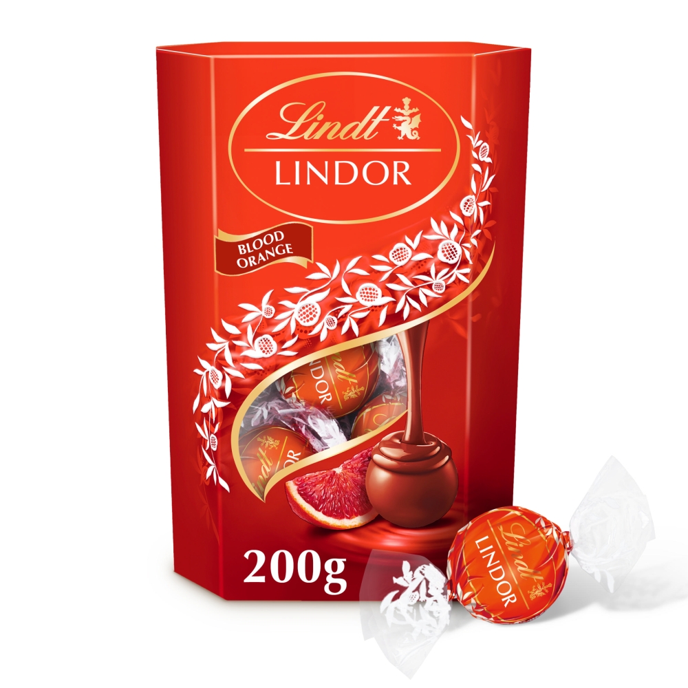 Lindt Lindor Blood Orange Milk Chocolate Truffles Box