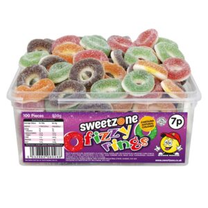 Sweetzone Fizzy Rings Tub 800G