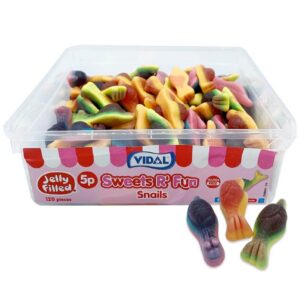 Vidal Jelly Filled Snails Tub sweets